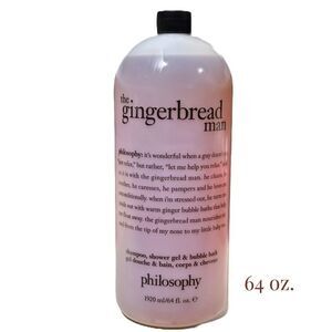 Philosophy The Gingerbread Man Holiday Mega Shower Gel Sz 64oz Body Care Lt Ed
